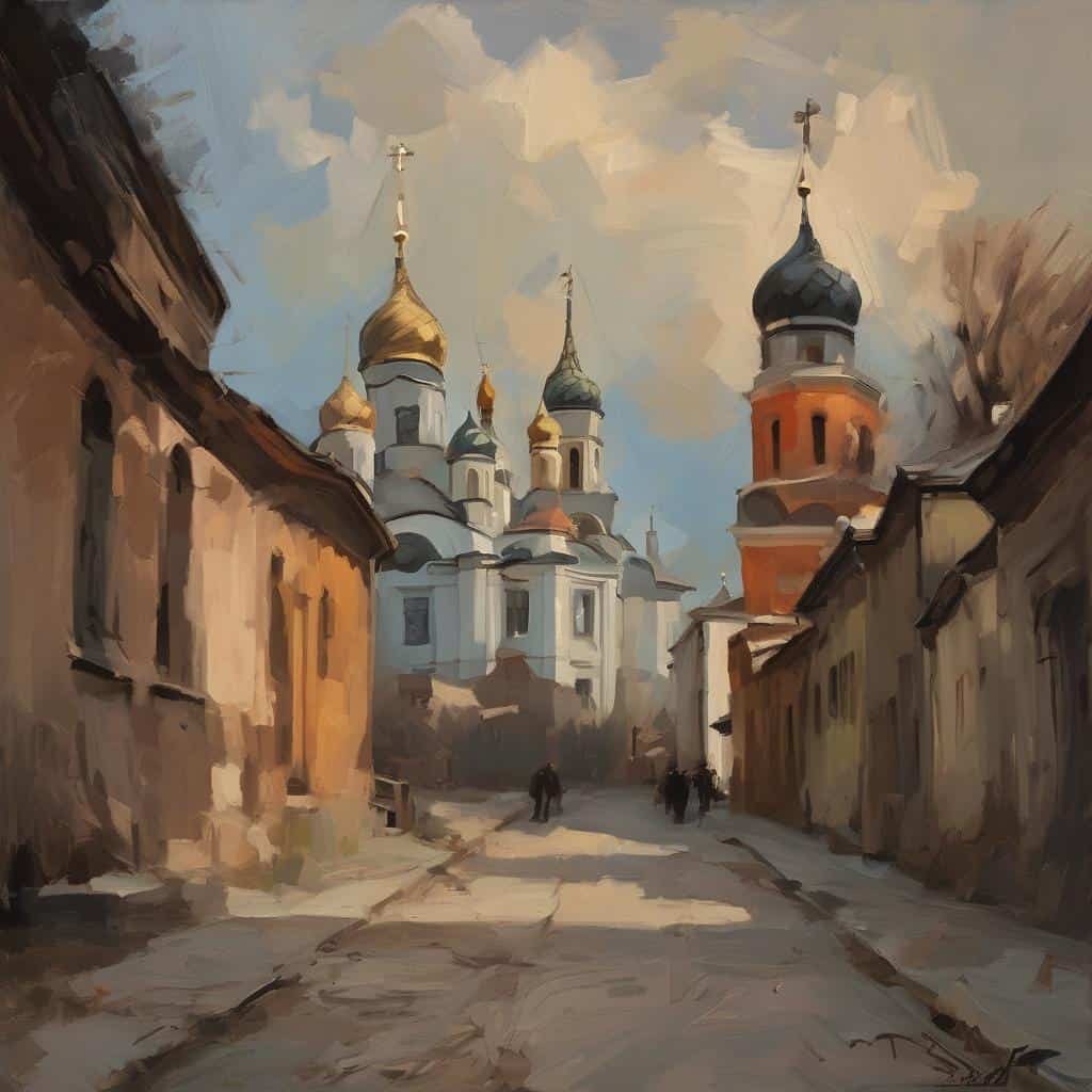 Πίνακας με ενορίτικες εκκλησίες και καλλιτέχνες, εικαστικές επιρροές στην τέχνη.