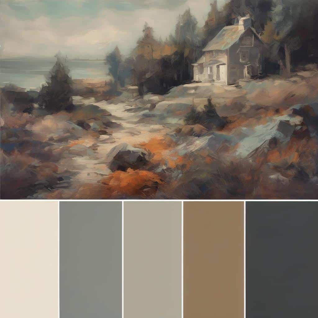 Νεαρόπηψη τοπίο με σπίτι και φύση, εμπνευσμένο από καλλιτέχνες και την επιρροή τους στην τέχνη.